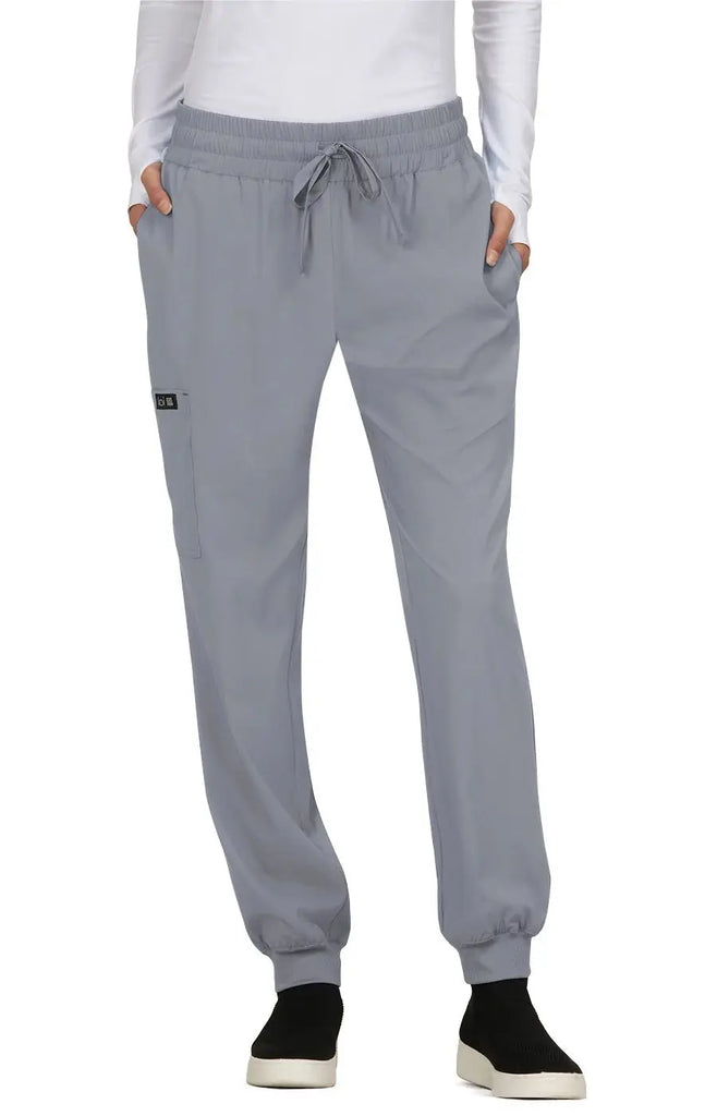 Koi Scrubs Gemma Jogger Pant Platinum Grey | scrub-supply.com