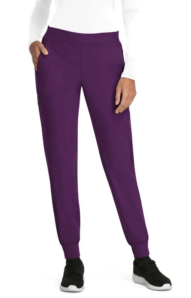 Koi Scrubs Cherish Jogger Eggplant | scrub-supply.com