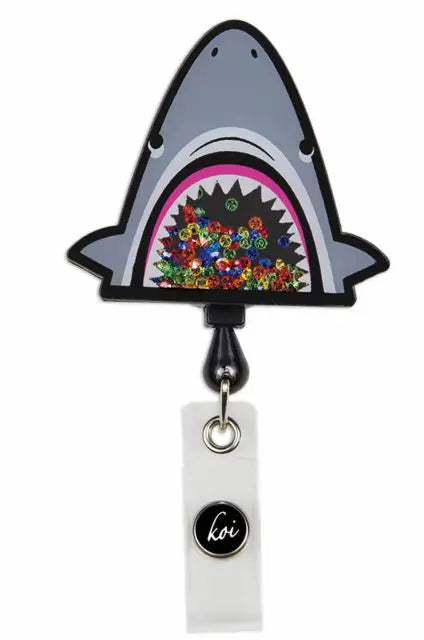 Koi Scrubs Shaker Badges Shark | scrub-supply.com