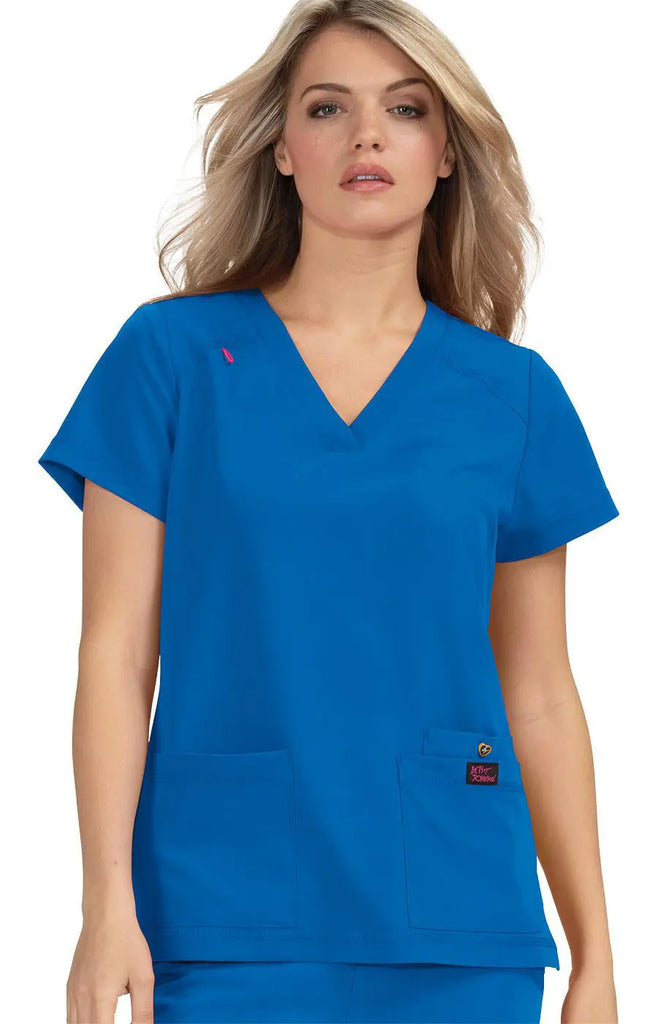 Koi Scrubs Freesia Top Royal Blue | scrub-supply.com