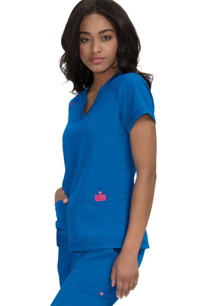 Koi Scrubs Freesia Top Royal Blue | scrub-supply.com