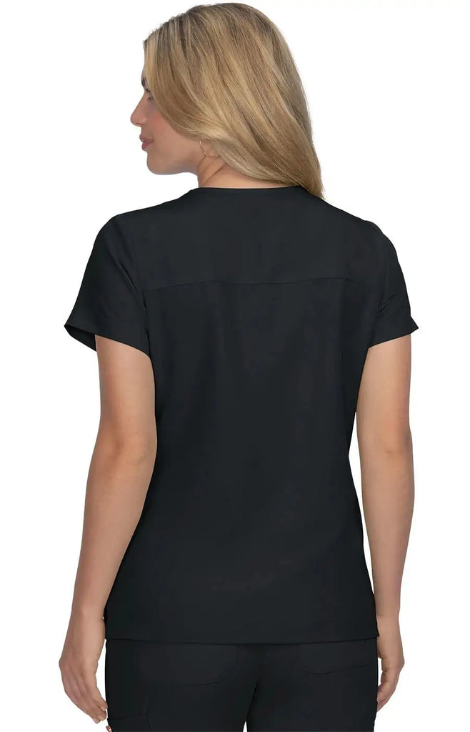 Koi Scrubs Rosemary Top Black | scrub-supply.com