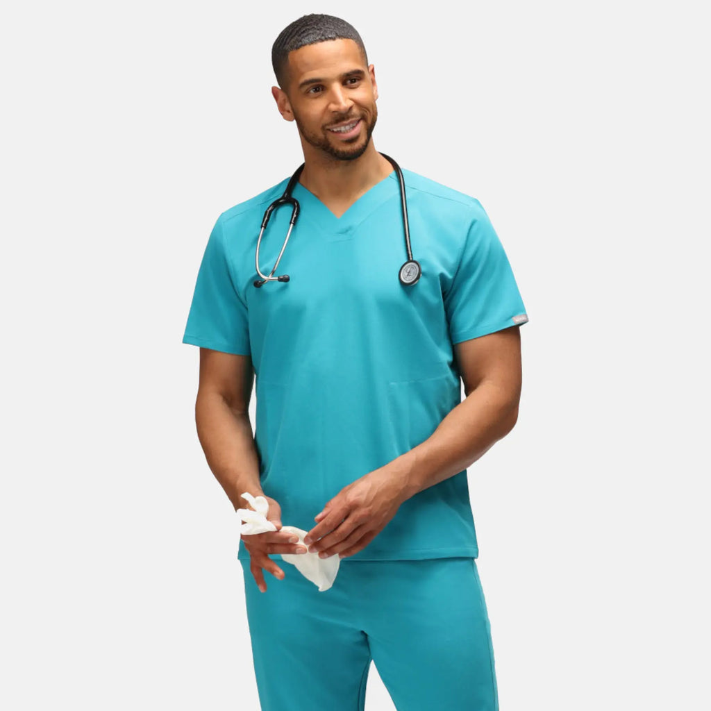 Simki Scrubs Oscar Scrub Top Teal | scrub-supply.com