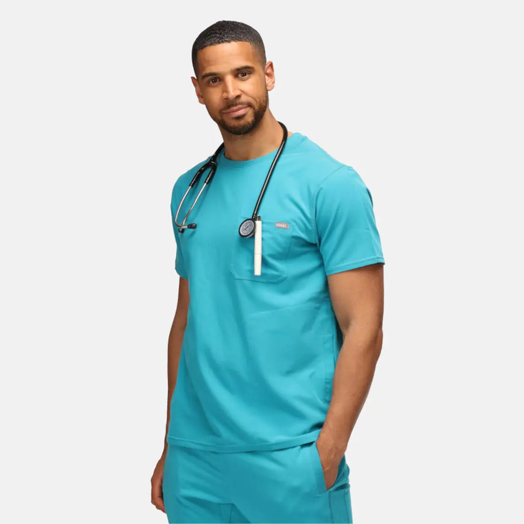 Simki Scrubs Miles Scrub Top Teal | scrub-supply.com