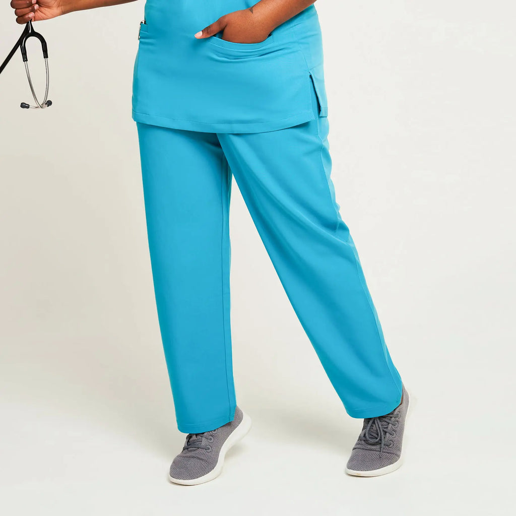 Simki Scrubs Arlo Straight Leg Scrub Trouser Teal | scrub-supply.com