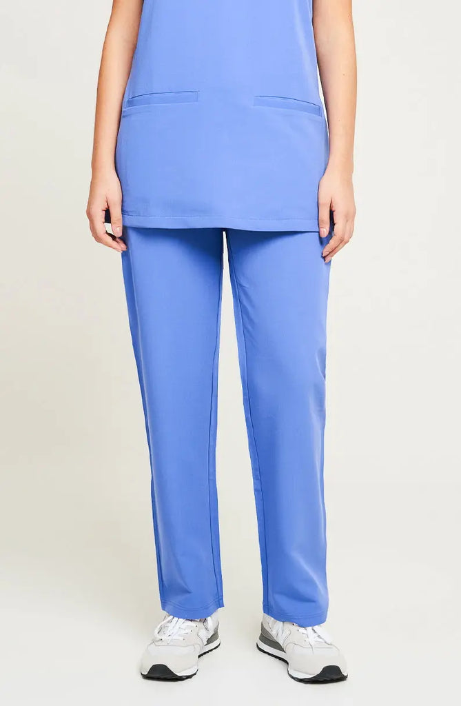 Simki Scrubs Women's Arlo Straight Leg Scrub Trouser Ceil Blue | scrub-supply.com