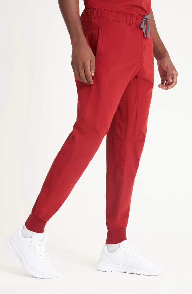 Simki Scrubs Men's Maxwell Scrub Jogger Burgundy | scrub-supply.com