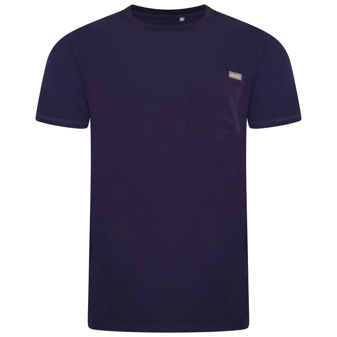 Simki Scrubs Men's Miles Scrub Top Navy | scrub-supply.com