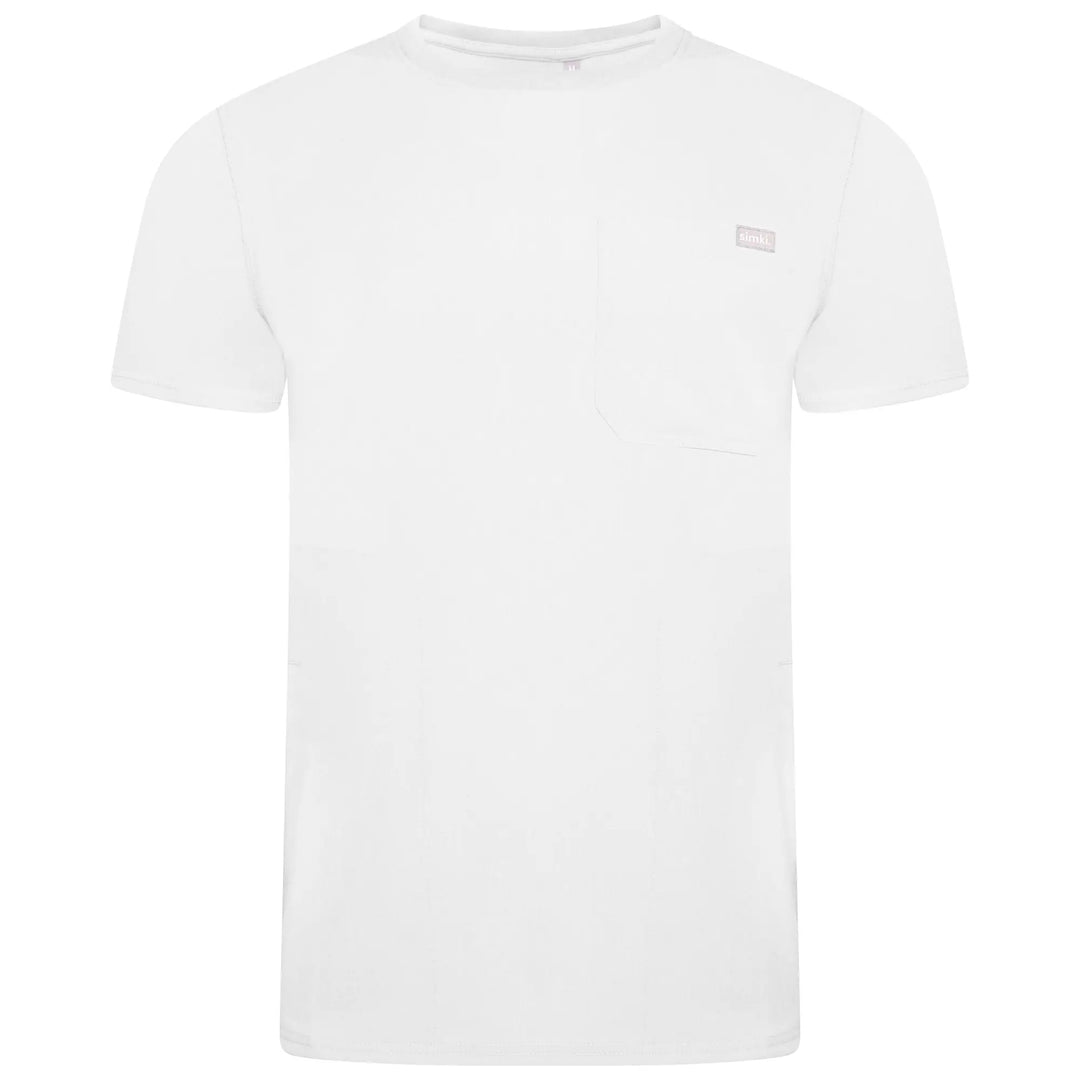 Simki Scrubs Men's Miles Scrub Top White | scrub-supply.com