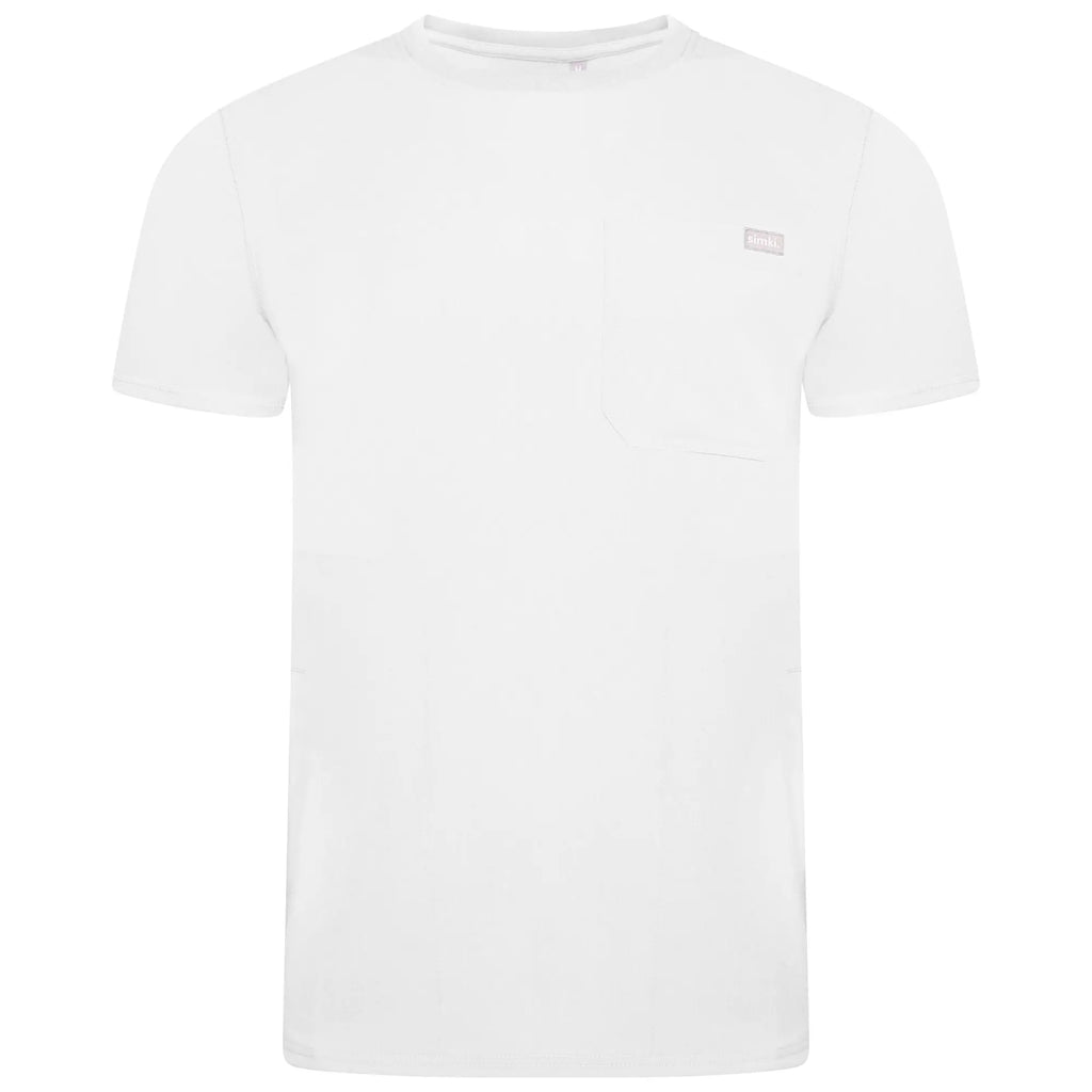 Simki Scrubs Men's Miles Scrub Top White | scrub-supply.com