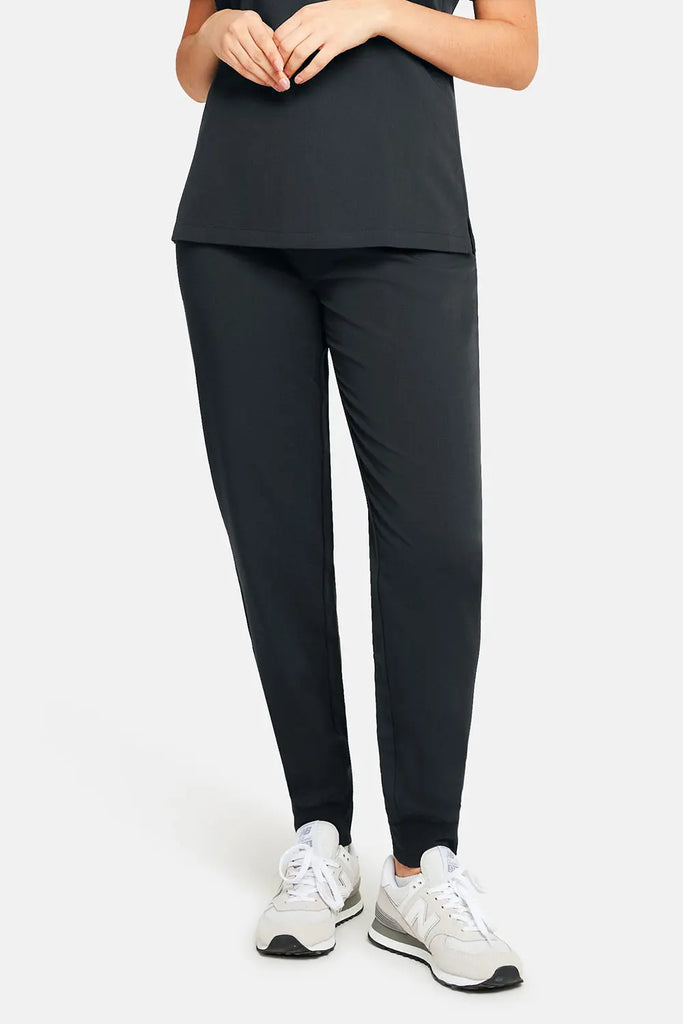 Simki Scrubs Women's Neo Jogger Scrub Trouser Soft Black | scrub-supply.com