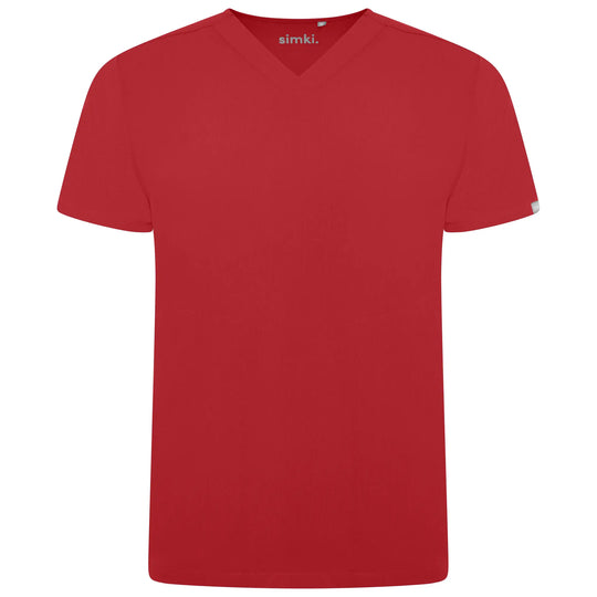 Simki Scrubs Men's Oscar Scrub Top Burgundy | scrub-supply.com