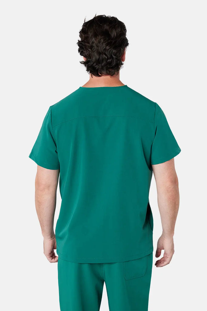 Simki Scrubs Men's Oscar Scrub Top Hunter Green | scrub-supply.com