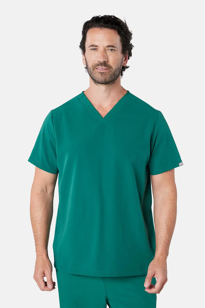 Simki Scrubs Men's Oscar Scrub Top Hunter Green | scrub-supply.com