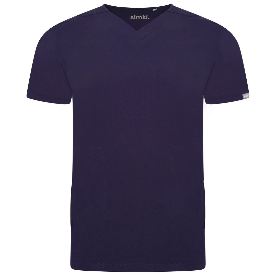 Simki Scrubs Men's Oscar Scrub Top Navy | scrub-supply.com