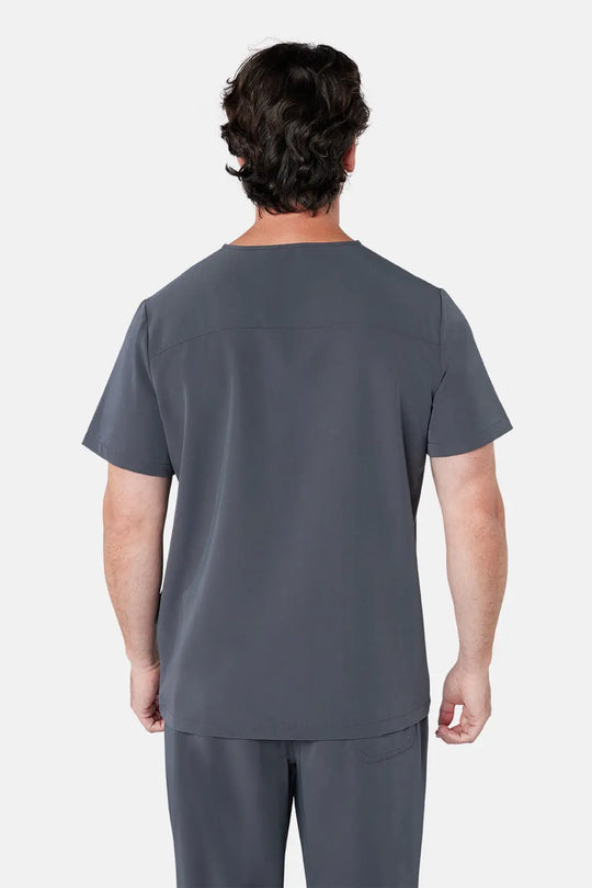 Simki Scrubs Men's Oscar Scrub Top Pewter | scrub-supply.com
