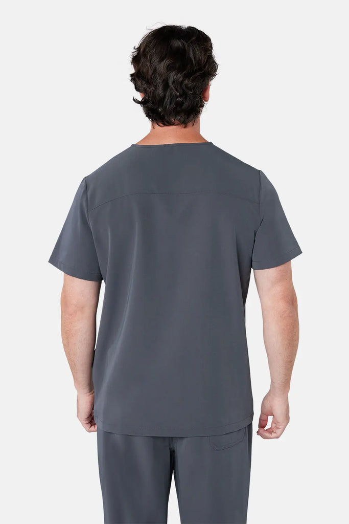Simki Scrubs Men's Oscar Scrub Top Pewter | scrub-supply.com