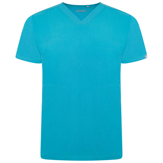 Simki Scrubs Men's Oscar Scrub Top Teal | scrub-supply.com