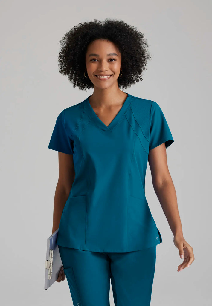 Barco Scrubs Women's Racer Top Bahama | scrub-supply.com