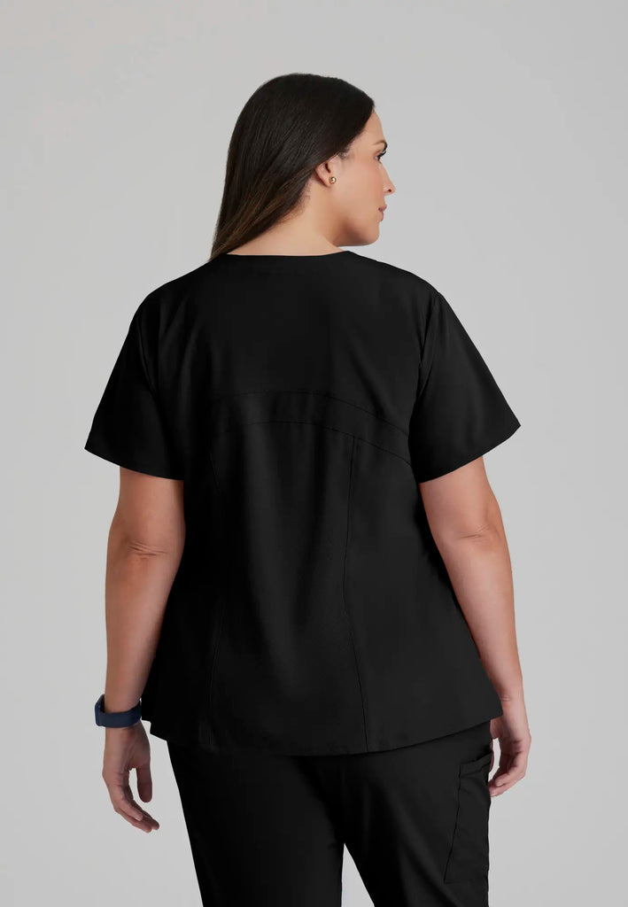 Barco Scrubs Women's Pulse Top Black | scrub-supply.com