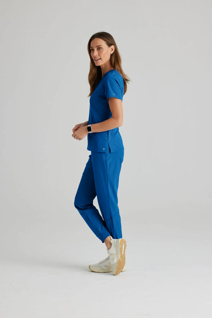 Barco Scrubs Women's Pulse Top New Royal | scrub-supply.com