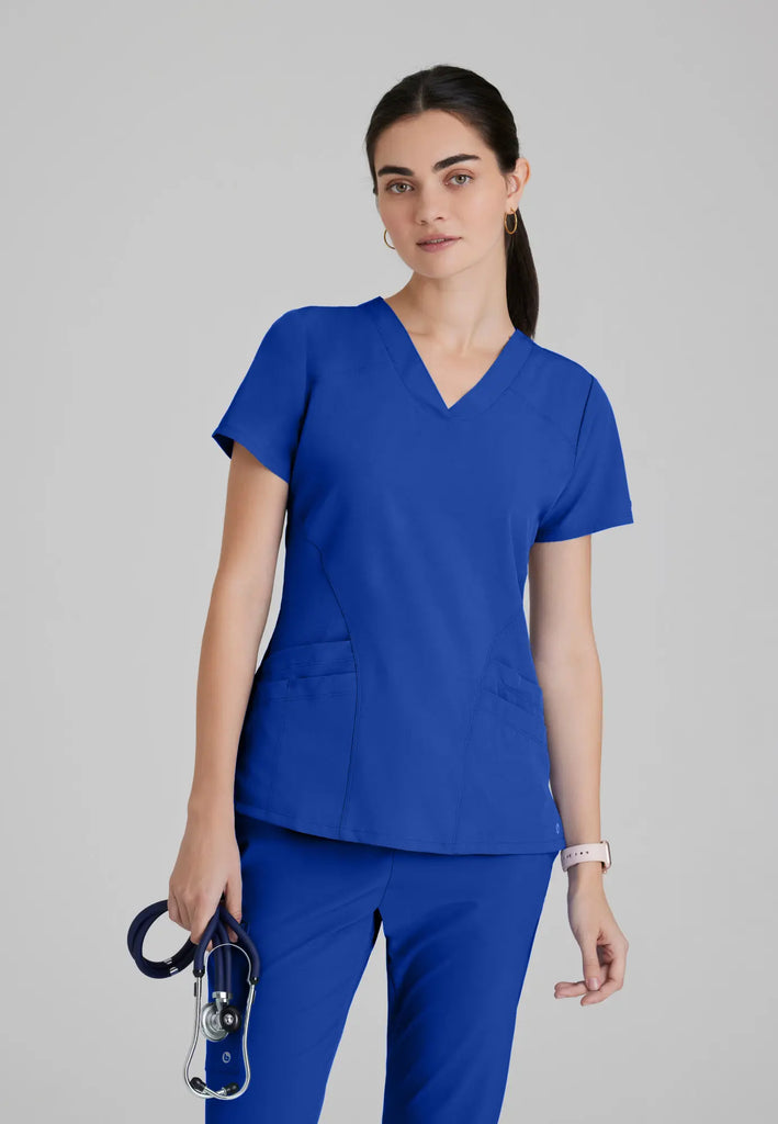 Barco Scrubs Women's Pulse Top Cobalt | scrub-supply.com