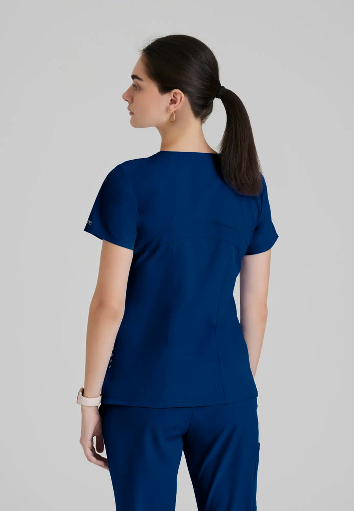 Barco Scrubs Women's Pulse Top Indigo | scrub-supply.com