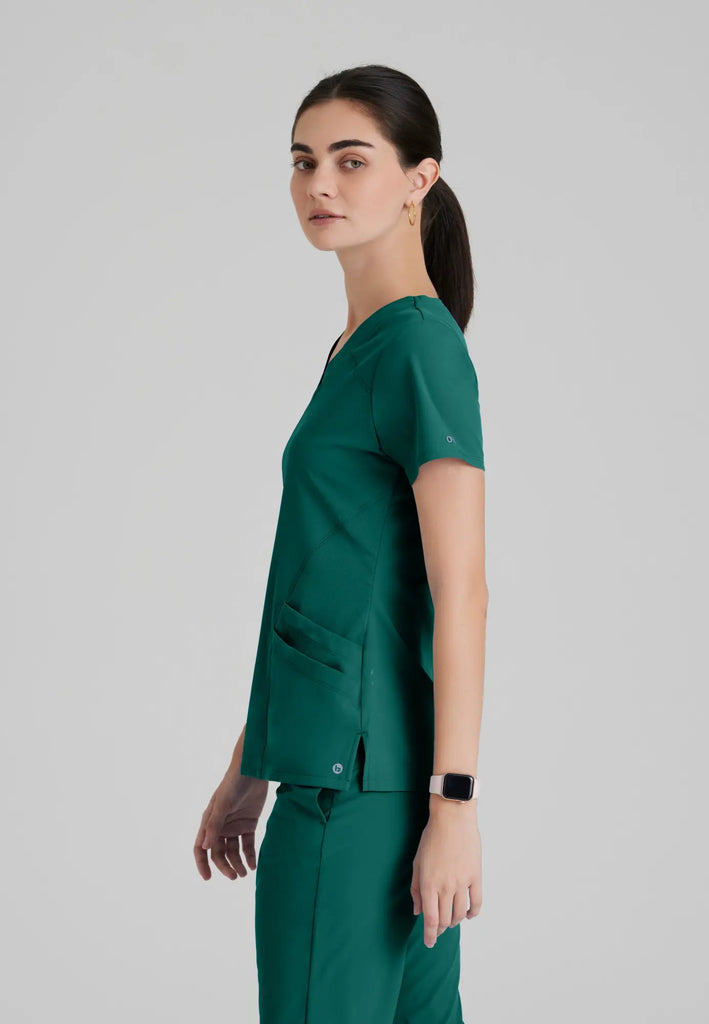 Barco Scrubs Women's Pulse Top Hunter Green | scrub-supply.com