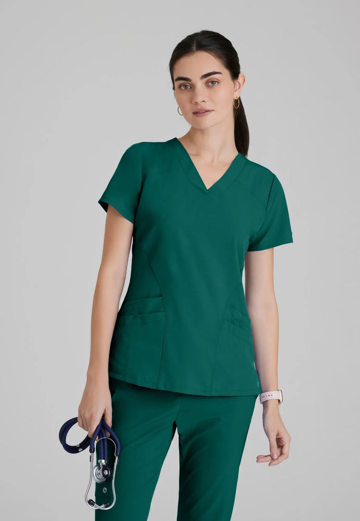 Barco Scrubs Women's Pulse Top Hunter Green | scrub-supply.com