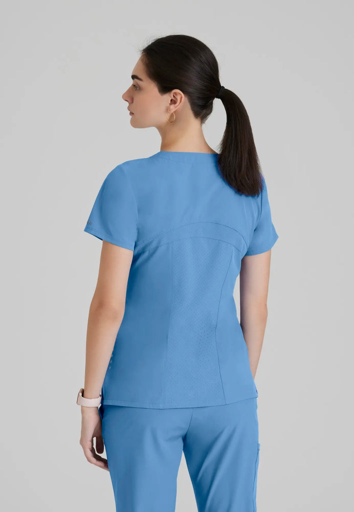 Barco Scrubs Women's Pulse Top Ceil Blue | scrub-supply.com