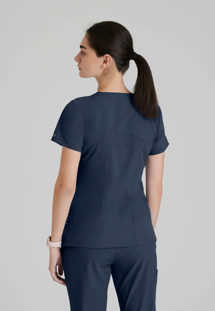 Barco Scrubs Women's Pulse Top Steel | scrub-supply.com