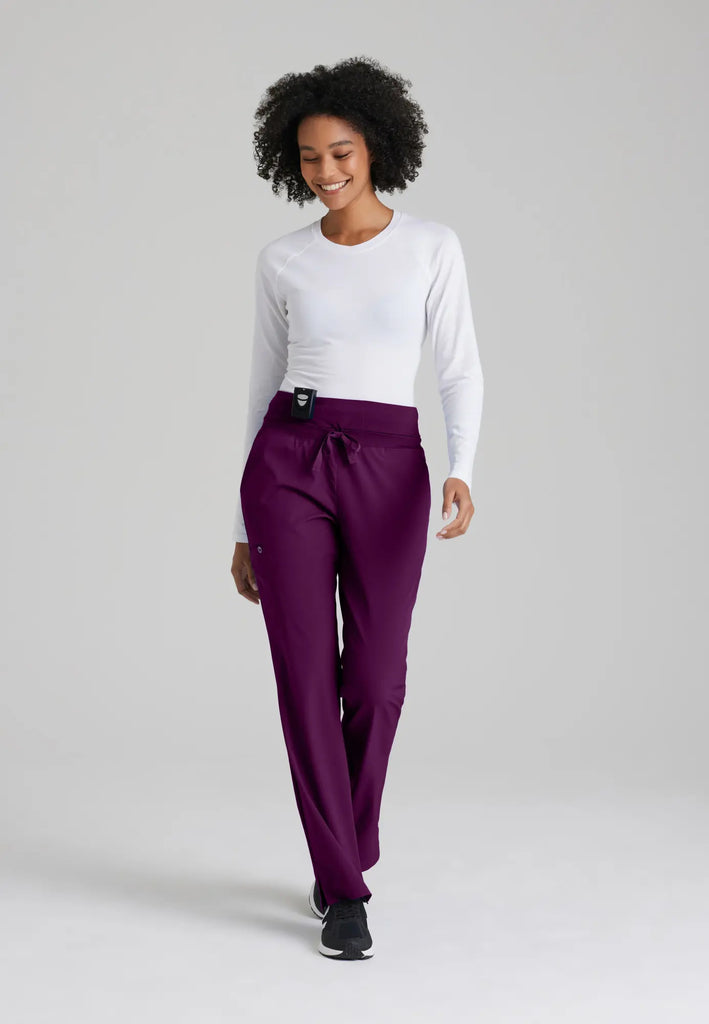 Barco Scrubs Women's Stride Pant Wine | scrub-supply.com