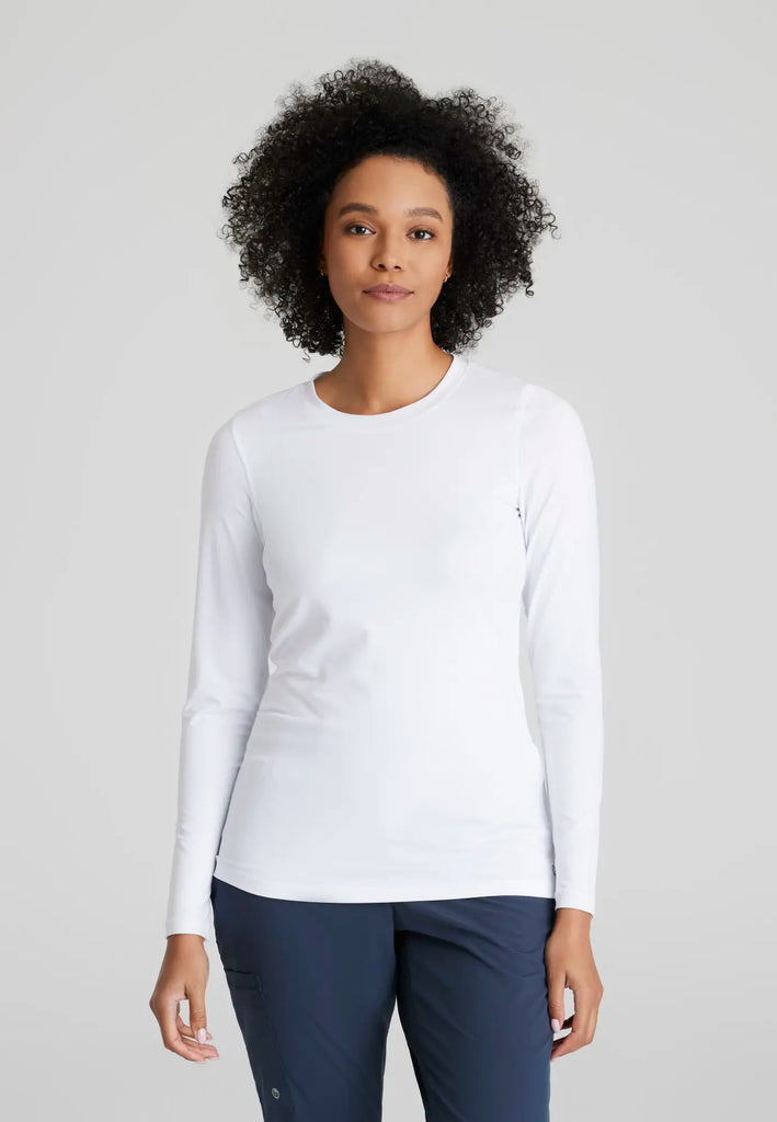 Barco Scrubs Women's Accelerate Underscrub White | scrub-supply.com