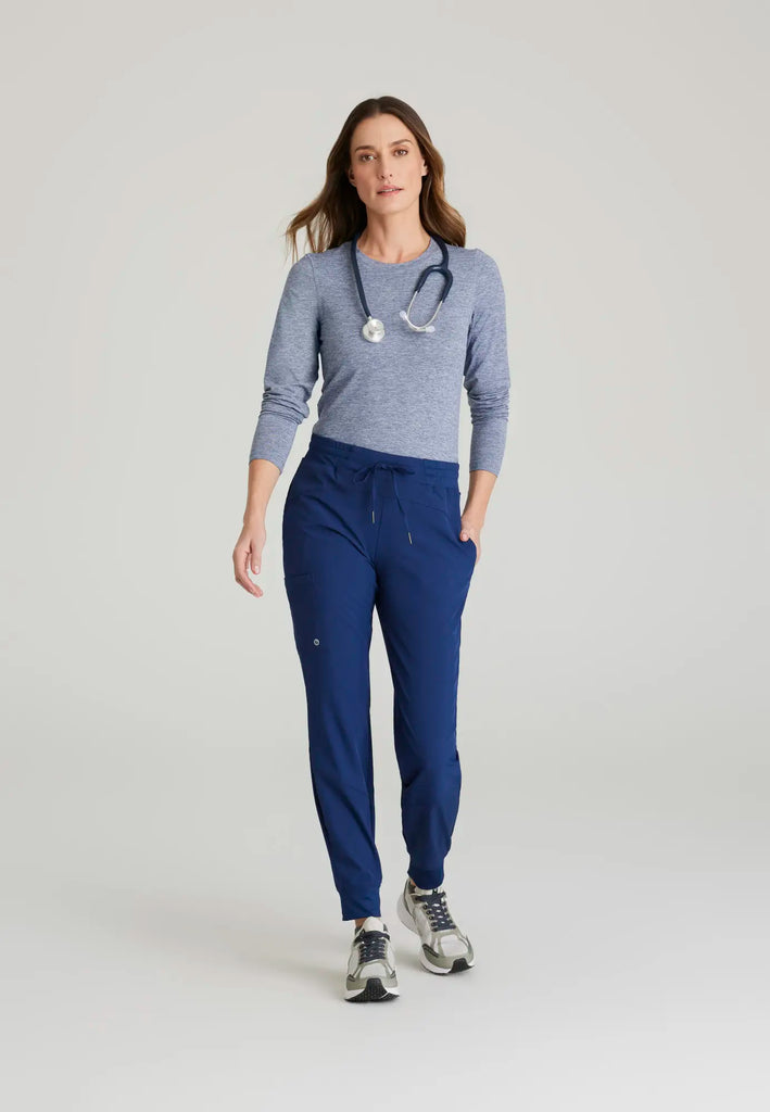 Barco Scrubs Women's Accelerate Underscrub Indigo Heather | scrub-supply.com