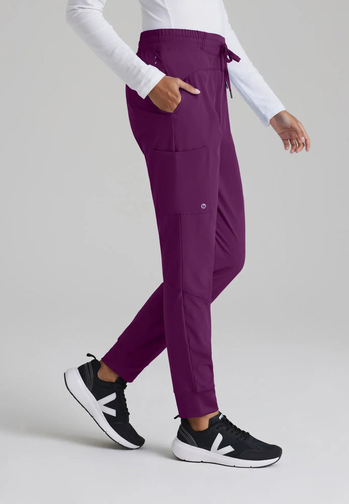 Barco Scrubs Women's Boost Jogger Wine | scrub-supply.com