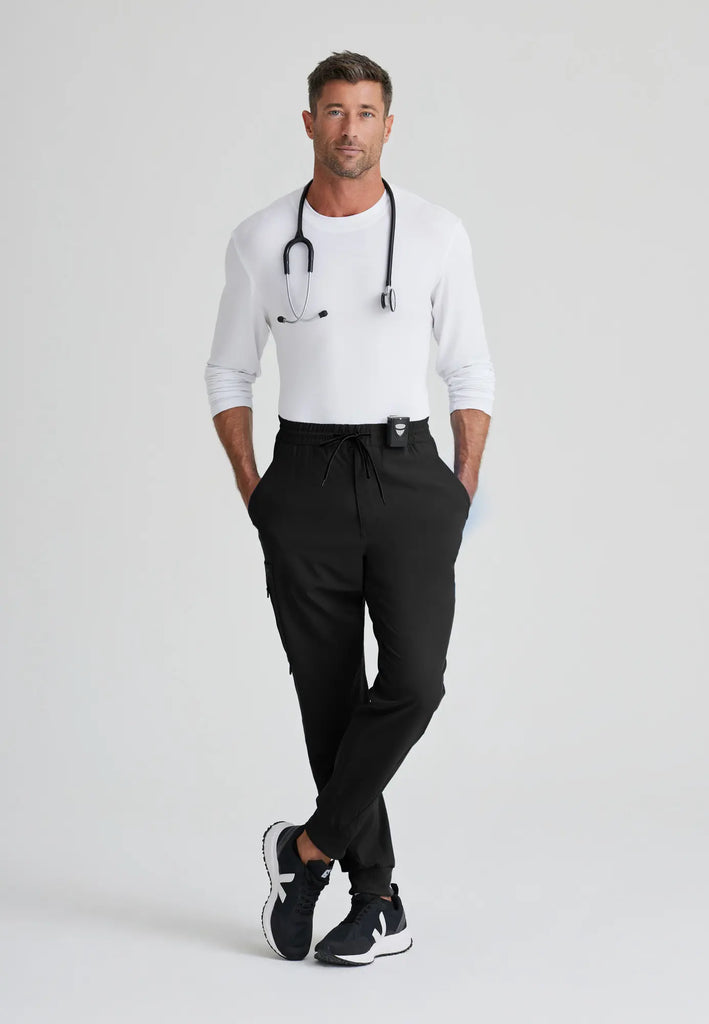 Barco Scrubs Men's Vortex Jogger Black | scrub-supply.com