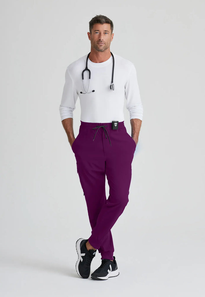 Barco Scrubs Men's Vortex Jogger Wine | scrub-supply.com