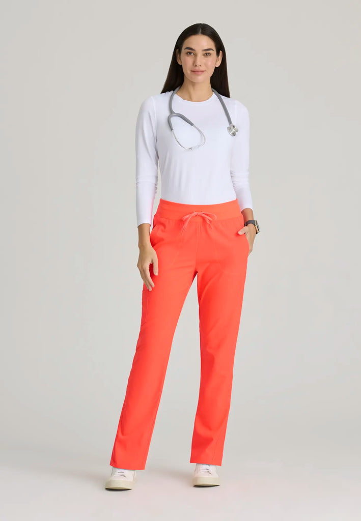 Barco Scrubs Women's Uplift Pant Neon Flame | scrub-supply.com