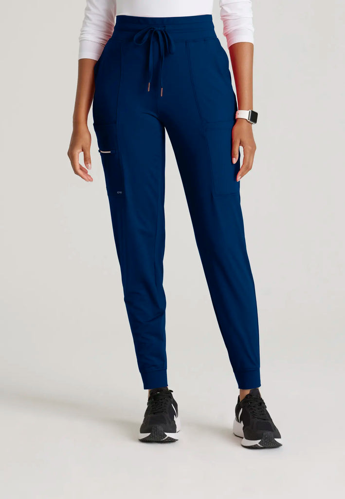 Barco Scrubs Women's Pro Knit Jogger Indigo | scrub-supply.com