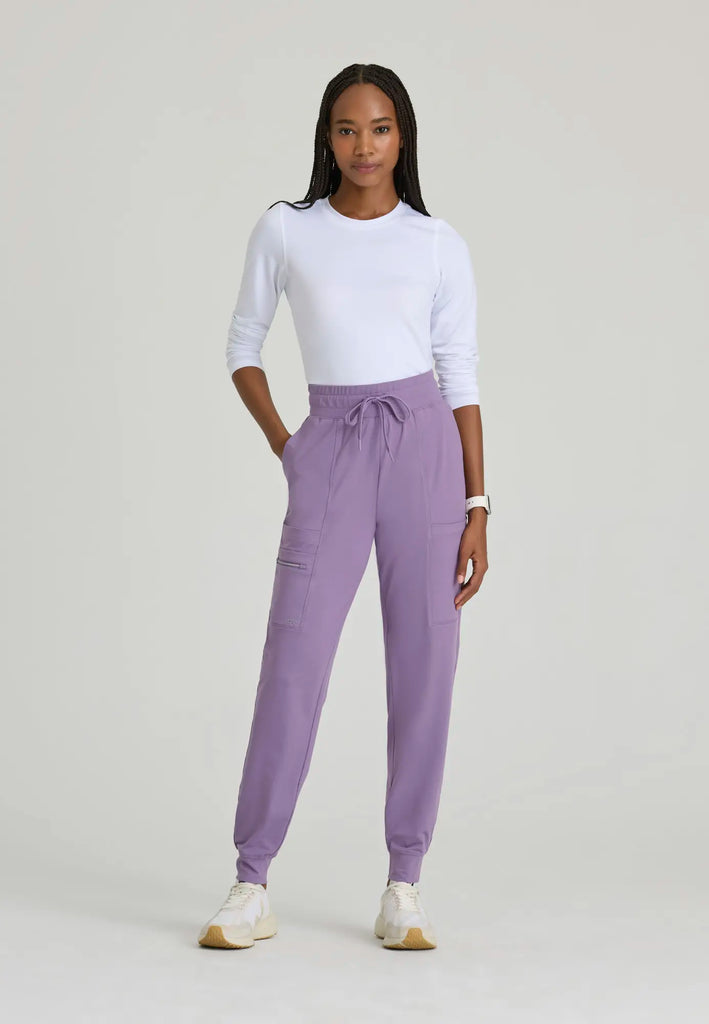 Barco Scrubs Women's Pro Knit Jogger Dusty Lavender | scrub-supply.com