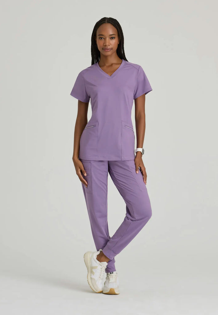 Barco Scrubs Women's Pro Knit Jogger Dusty Lavender | scrub-supply.com