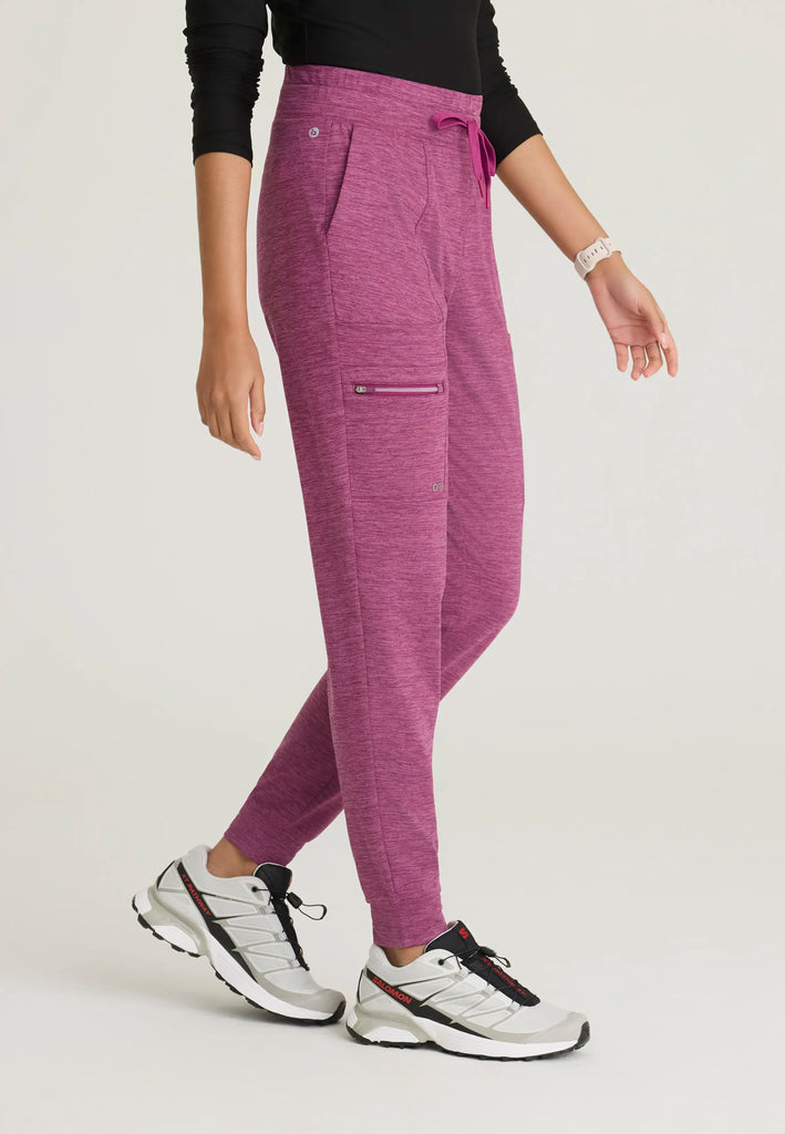 Barco Scrubs Women's Pro Jogger (heathered) Dark Mauve Heather | scrub-supply.com