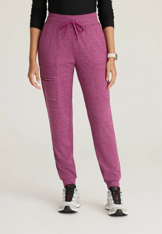 Barco Scrubs Women's Pro Jogger (heathered) Dark Mauve Heather | scrub-supply.com