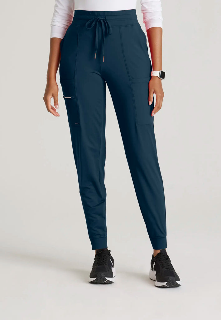 Barco Scrubs Women's Pro Knit Jogger Steel | scrub-supply.com