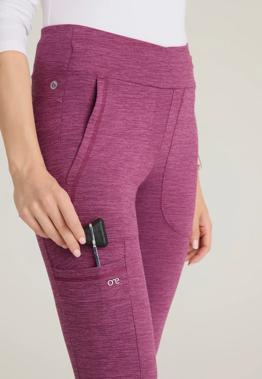 Barco Scrubs Women's Strive Legging Dark Mauve Heather | scrub-supply.com