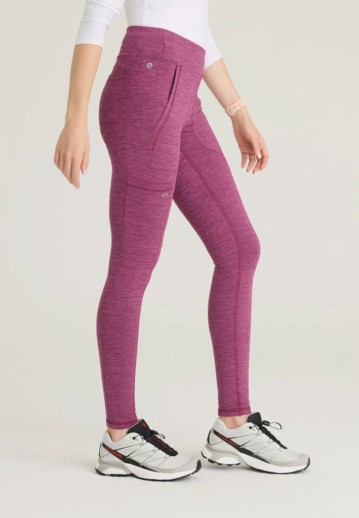 Barco Scrubs Women's Strive Legging Dark Mauve Heather | scrub-supply.com
