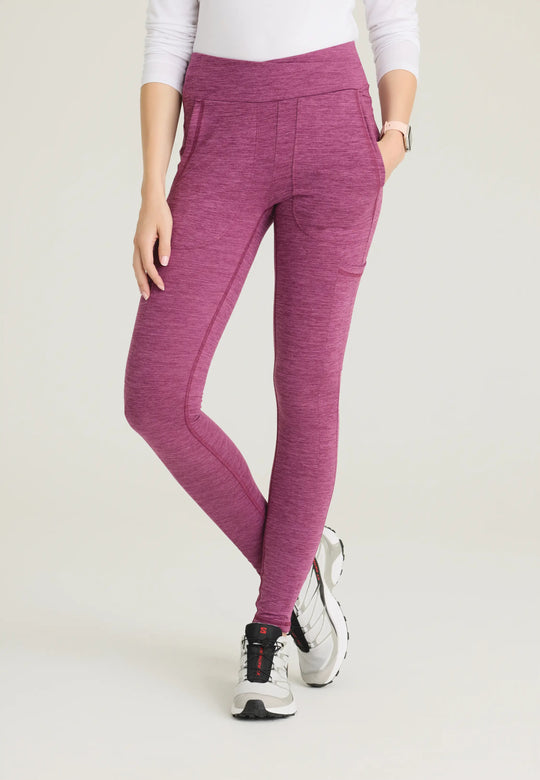 Barco Scrubs Women's Strive Legging Dark Mauve Heather | scrub-supply.com