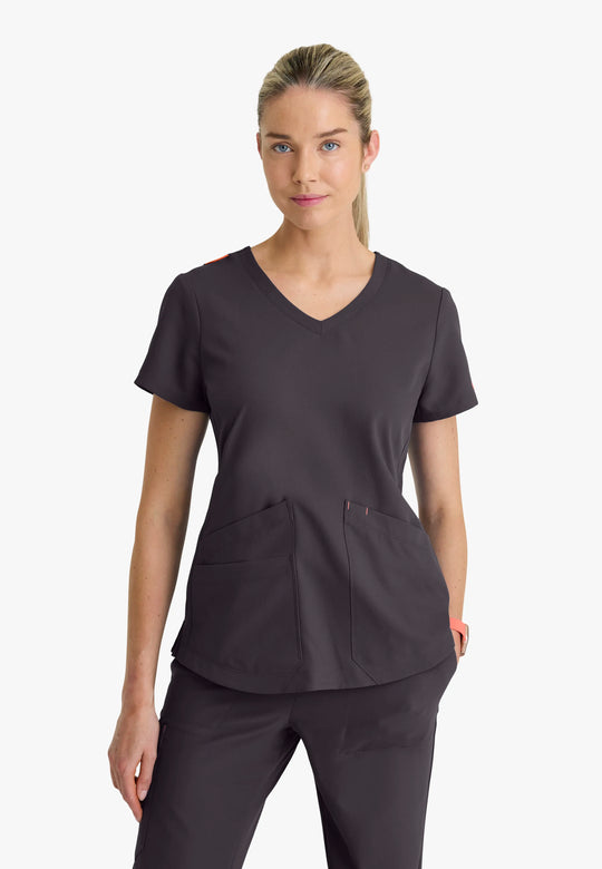 Barco Scrubs Women's Zoe Set Pewter | scrub-supply.com