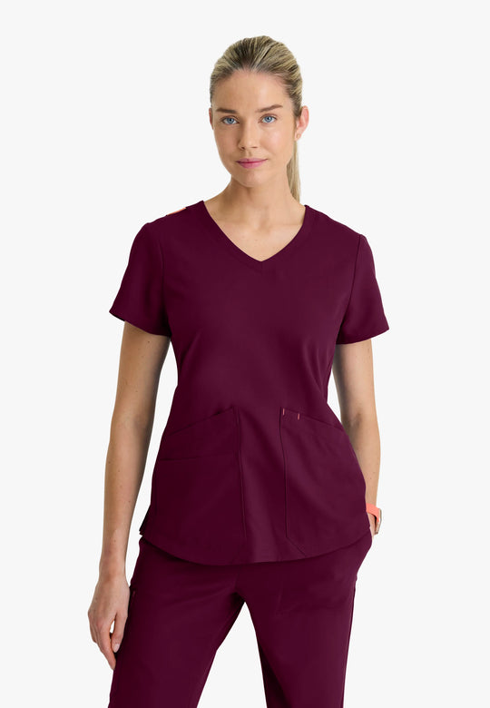 Barco Scrubs Women's Zoe Set Wine | scrub-supply.com
