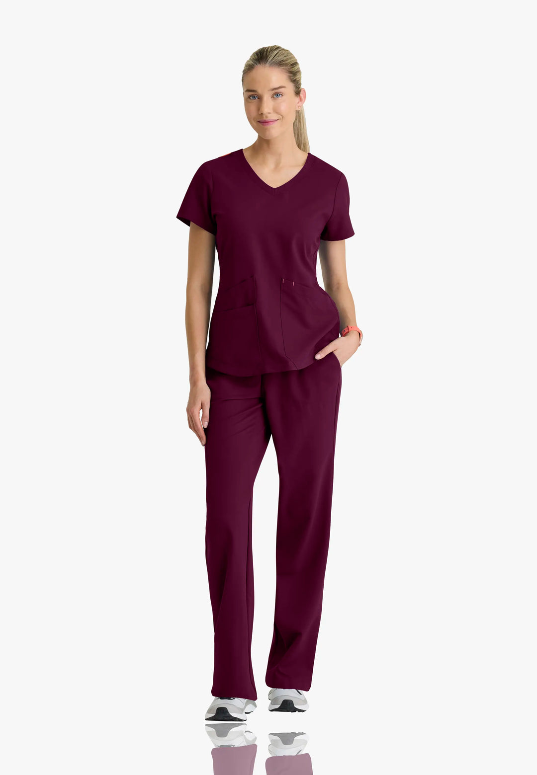 Barco Scrubs Women's Zoe Set Wine | scrub-supply.com